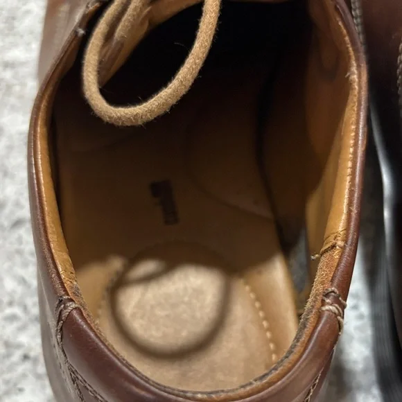 Clarks Men's Brown Leather Oxfords - Picture 10 of 11